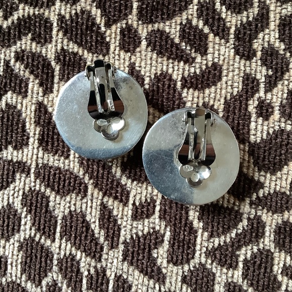Vintage Sterling Silver Clip On Earrings Made In Mexico - Picture 5 of 8